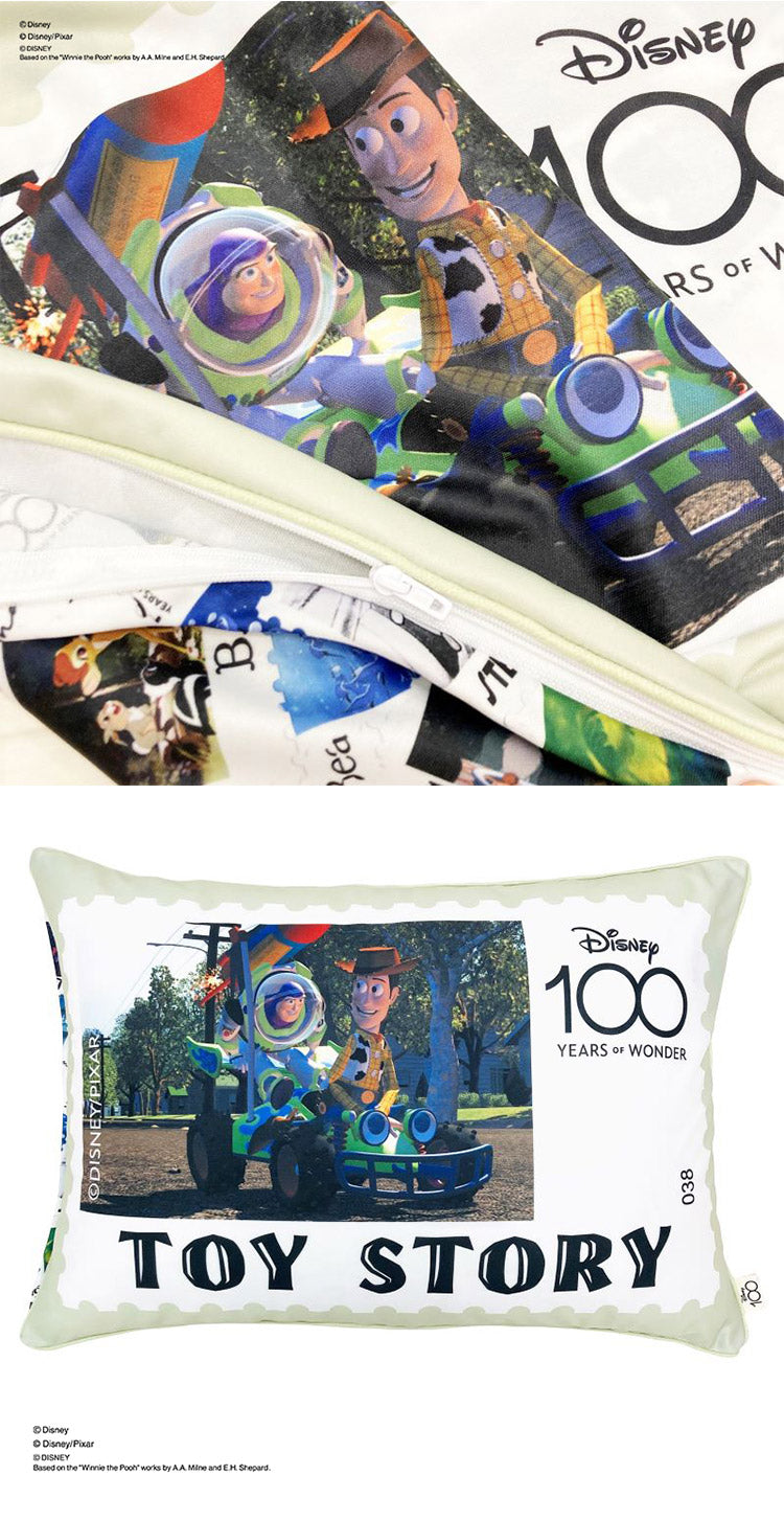 ディズニー 100周年デザイン 枕カバー ワールドスタンプ ミッキーマウス プーさん アリエル ラプンツェル ダンボ トイ・ストーリー 大人用 子供用 兼用 D100 Disney(代引不可)