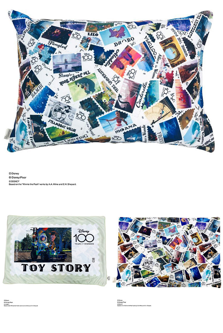 ディズニー 100周年デザイン 枕カバー ワールドスタンプ ミッキーマウス プーさん アリエル ラプンツェル ダンボ トイ・ストーリー 大人用 子供用 兼用 D100 Disney(代引不可)