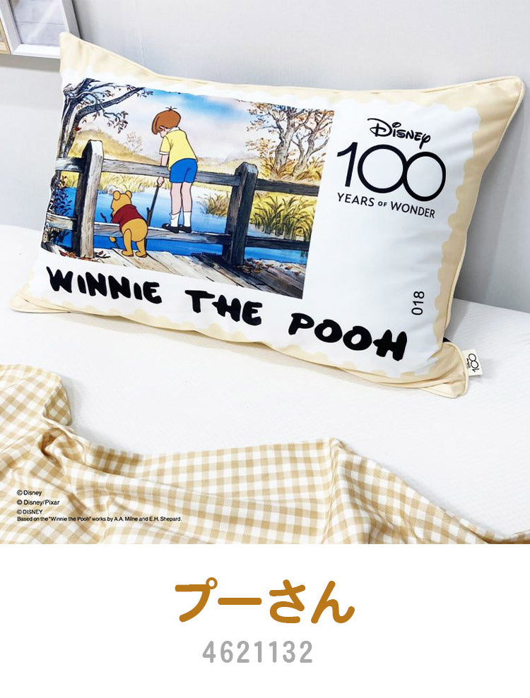 ディズニー 100周年デザイン 枕カバー ワールドスタンプ ミッキーマウス プーさん アリエル ラプンツェル ダンボ トイ・ストーリー 大人用 子供用 兼用 D100 Disney(代引不可)