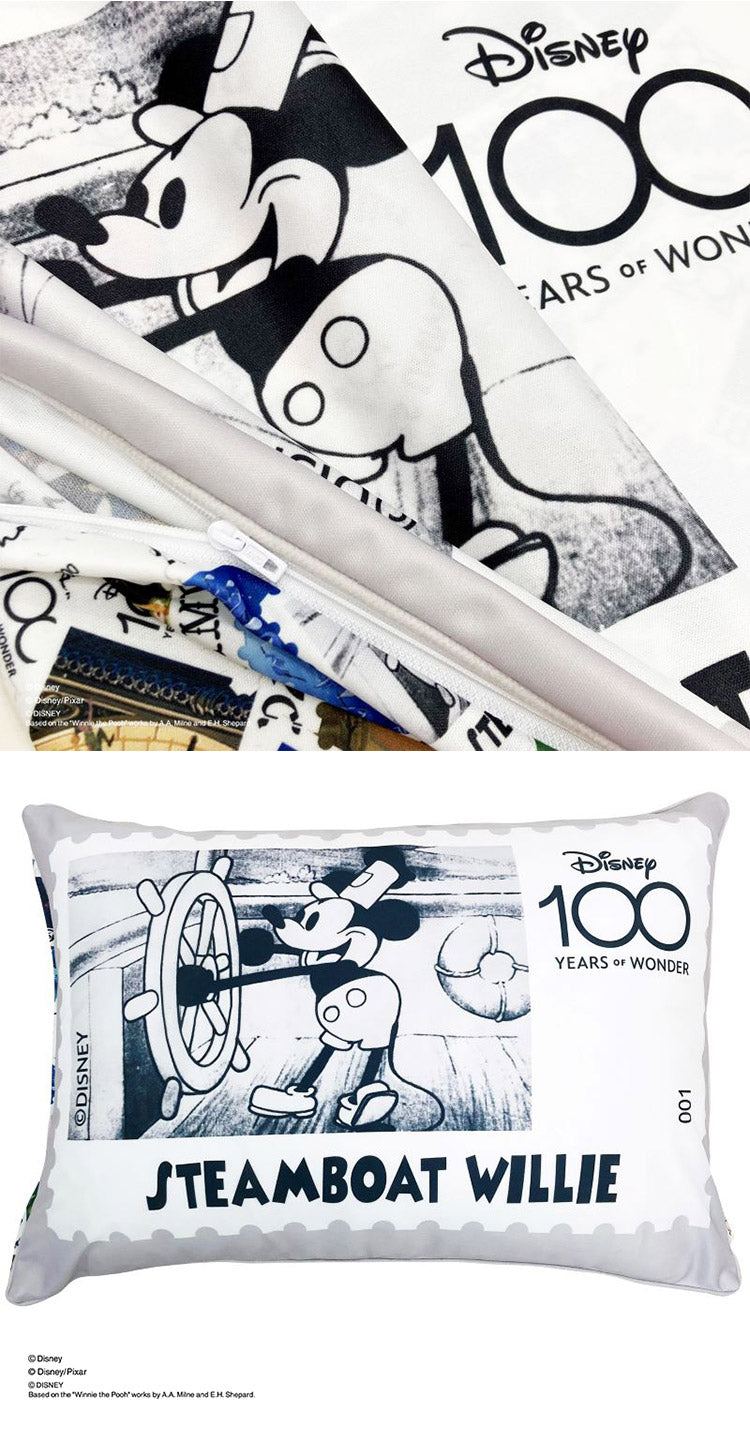ディズニー 100周年デザイン 枕カバー ワールドスタンプ ミッキーマウス プーさん アリエル ラプンツェル ダンボ トイ・ストーリー 大人用 子供用 兼用 D100 Disney(代引不可)