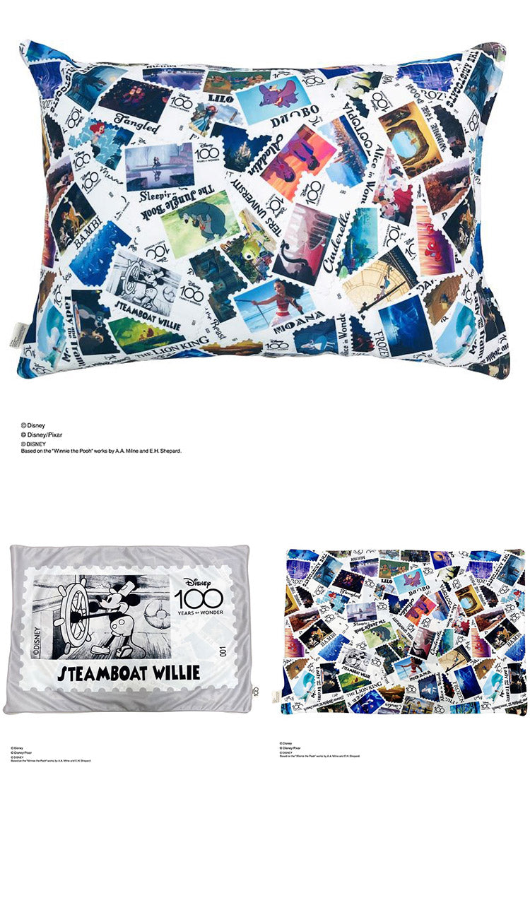 ディズニー 100周年デザイン 枕カバー ワールドスタンプ ミッキーマウス プーさん アリエル ラプンツェル ダンボ トイ・ストーリー 大人用 子供用 兼用 D100 Disney(代引不可)