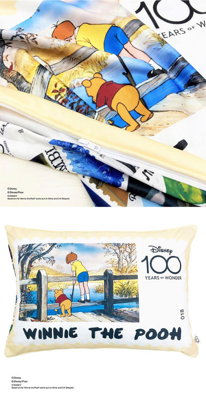 ディズニー 100周年デザイン 枕カバー ワールドスタンプ ミッキーマウス プーさん アリエル ラプンツェル ダンボ トイ・ストーリー 大人用 子供用 兼用 D100 Disney(代引不可)