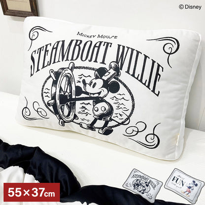 ディズニー 100周年デザイン マチ付き枕 蒸気船ウィリー ミッキーマウス まくら ピロー クッション 大人用 子供用 兼用 D100 Disney(代引不可)