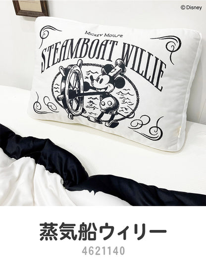 ディズニー 100周年デザイン マチ付き枕 蒸気船ウィリー ミッキーマウス まくら ピロー クッション 大人用 子供用 兼用 D100 Disney(代引不可)