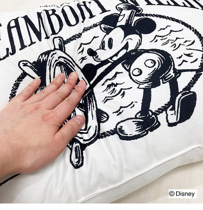 ディズニー 100周年デザイン マチ付き枕 蒸気船ウィリー ミッキーマウス まくら ピロー クッション 大人用 子供用 兼用 D100 Disney(代引不可)