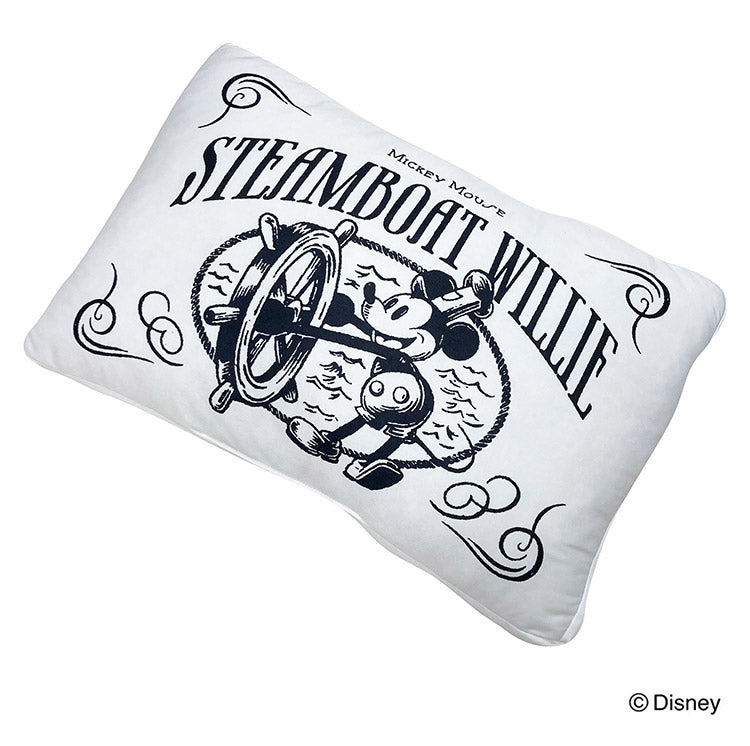 ディズニー 100周年デザイン マチ付き枕 蒸気船ウィリー ミッキーマウス まくら ピロー クッション 大人用 子供用 兼用 D100 Disney(代引不可)