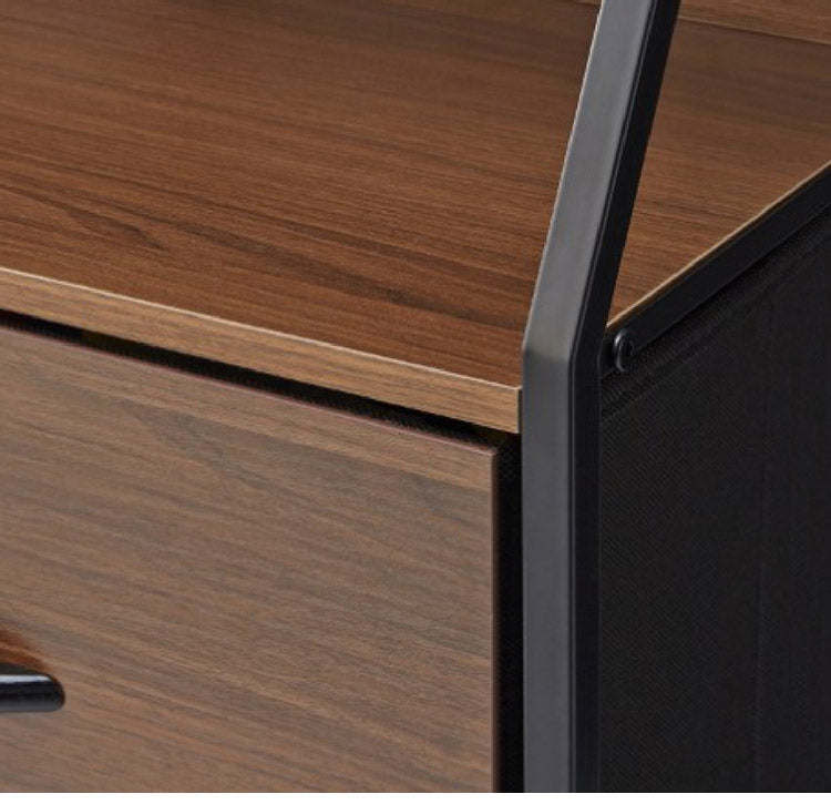 インテリアチェスト 幅44cm 3段 スリムチェスト スチール ラック 棚 引き出し収納 リビング収納 衣類収納 本棚 シェルフ 棚付き チェスト 北欧 シンプル おしゃれ(代引不可)