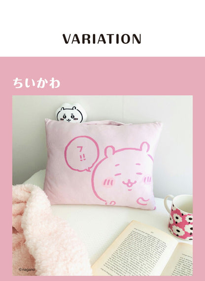 ちいかわ クッション枕 ちいかわ ハチワレ うさぎ モモンガ かわいい 28×39cm 取っ手付き ふわふわ まくら クッション マスコット プレゼント(代引不可)