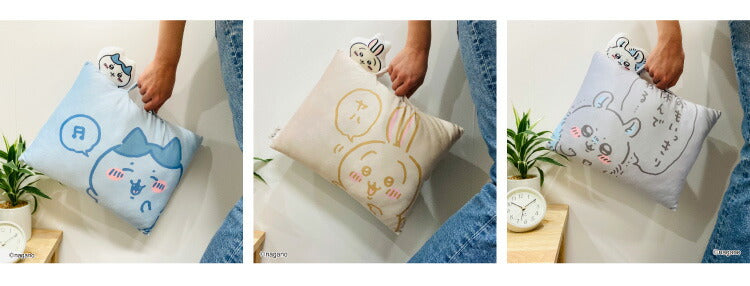 ちいかわ クッション枕 ちいかわ ハチワレ うさぎ モモンガ かわいい 28×39cm 取っ手付き ふわふわ まくら クッション マスコット プレゼント(代引不可)