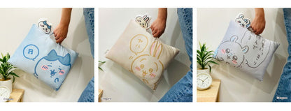 ちいかわ クッション枕 ちいかわ ハチワレ うさぎ モモンガ かわいい 28×39cm 取っ手付き ふわふわ まくら クッション マスコット プレゼント(代引不可)