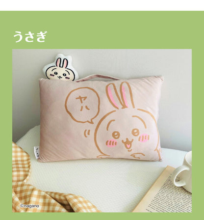 ちいかわ クッション枕 ちいかわ ハチワレ うさぎ モモンガ かわいい 28×39cm 取っ手付き ふわふわ まくら クッション マスコット プレゼント(代引不可)