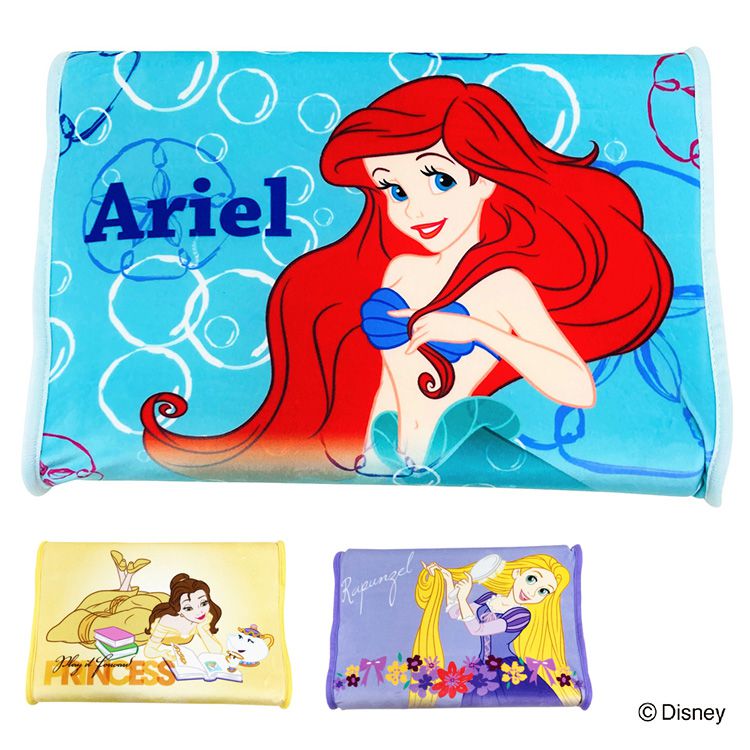 ディズニー Disney ジュニアソフト低反発まくら アリエル ベル ラプンツェル 35×25cm 低めの枕 高さ5cm 洗える枕カバー 子供 子ども ギフト プレゼント キッズ かわいい キャラクター プリンセス(代引不可)