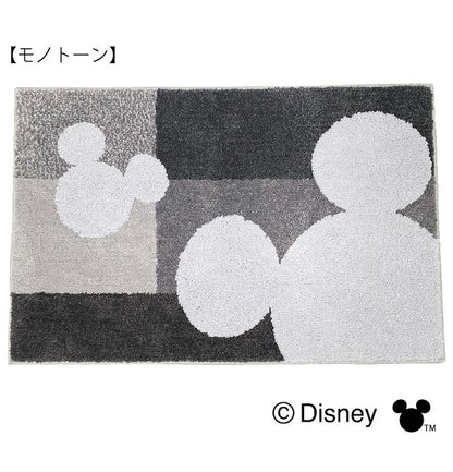 ディズニー 玄関マット 85×55cm ミッキー モノトーン マルチカラー 玄関 室内 ラグマット インテリアマット おしゃれ かわいい 可愛い キャラクター 北欧 シンプル(代引不可)