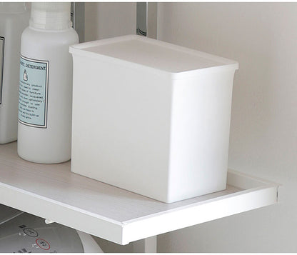 突っ張り ランドリーラック 幅58cm ロータイプ 高さ145~208cm 棚2枚+バスケット1個 防水パン対応 棚板リバーシブル 突っ張り つっぱり ランドリー 洗濯機ラック 棚 ラック ランドリー収納(代引不可)