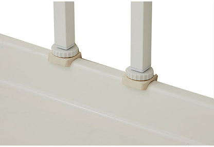 突っ張り ランドリーラック 幅58cm ロータイプ 高さ145~208cm 棚2枚+バスケット1個 防水パン対応 棚板リバーシブル 突っ張り つっぱり ランドリー 洗濯機ラック 棚 ラック ランドリー収納(代引不可)