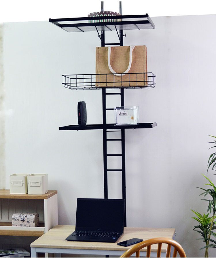 突っ張り ランドリーラック 幅58cm ハイタイプ 高さ210~263cm ハンガーバー付き 防水パン対応 棚板リバーシブル 突っ張り つっぱり ランドリー 洗濯機ラック 棚 ラック ランドリー収納(代引不可)