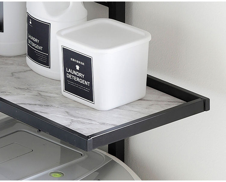 突っ張り ランドリーラック 幅58cm ハイタイプ 高さ210~263cm ハンガーバー付き 防水パン対応 棚板リバーシブル 突っ張り つっぱり ランドリー 洗濯機ラック 棚 ラック ランドリー収納(代引不可)