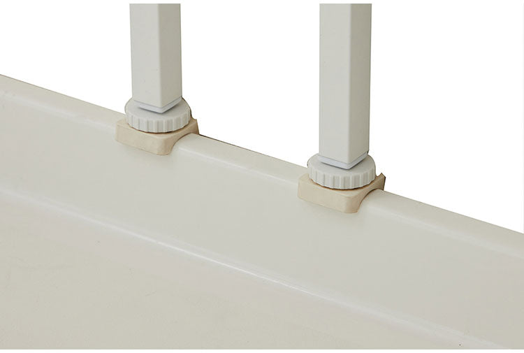 突っ張り ランドリーラック 幅58cm ハイタイプ 高さ210~263cm ハンガーバー付き 防水パン対応 棚板リバーシブル 突っ張り つっぱり ランドリー 洗濯機ラック 棚 ラック ランドリー収納(代引不可)