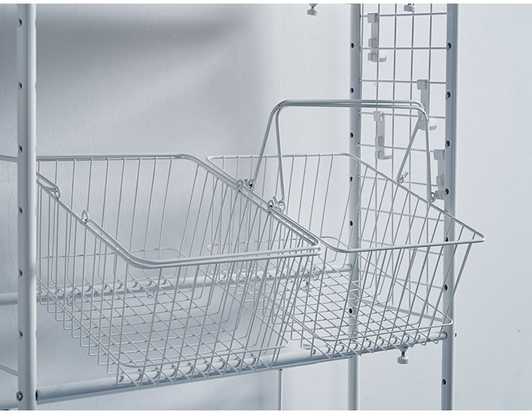 ランドリーラック 伸縮式 幅59~87 置き型 取り外しできるバスケット2個付き カゴ付き 脚段差対応 防水パン対応 洗濯機ラック ランドリー 棚 ラック ランドリー収納(代引不可)