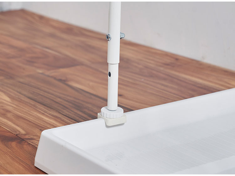 ランドリーラック 伸縮式 幅59~87 置き型 取り外しできるバスケット2個付き カゴ付き 脚段差対応 防水パン対応 洗濯機ラック ランドリー 棚 ラック ランドリー収納(代引不可)