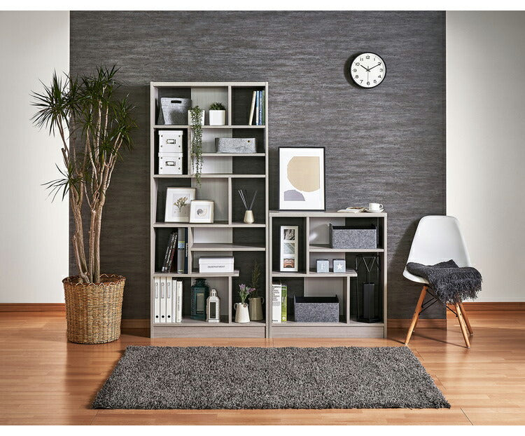 日本製 デザインシェルフ シェルラ 幅80cm 高さ174.4cm トールタイプ ツートン 書棚 本棚 シェルフ 収納ラック ディスプレイ収納 ディスプレイラック 木製 国産 シンプル 北欧 モダン おしゃれ(代引不可)