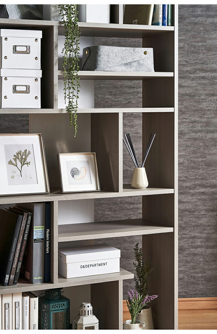 日本製 デザインシェルフ シェルラ 幅80cm 高さ174.4cm トールタイプ ツートン 書棚 本棚 シェルフ 収納ラック ディスプレイ収納 ディスプレイラック 木製 国産 シンプル 北欧 モダン おしゃれ(代引不可)