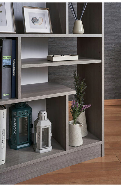 日本製 デザインシェルフ シェルラ 幅80cm 高さ174.4cm トールタイプ ツートン 書棚 本棚 シェルフ 収納ラック ディスプレイ収納 ディスプレイラック 木製 国産 シンプル 北欧 モダン おしゃれ(代引不可)