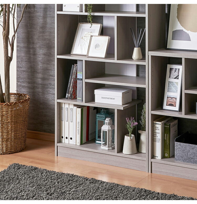 日本製 デザインシェルフ シェルラ 幅80cm 高さ174.4cm トールタイプ ツートン 書棚 本棚 シェルフ 収納ラック ディスプレイ収納 ディスプレイラック 木製 国産 シンプル 北欧 モダン おしゃれ(代引不可)