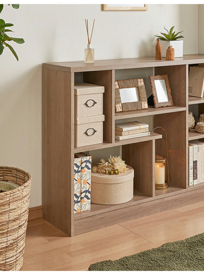 日本製 デザインシェルフ シェルラ 幅118.3 高さ85.1cm ワイドタイプ ツートン 書棚 本棚 シェルフ 収納ラック ディスプレイ収納 ディスプレイラック 木製 国産 シンプル 北欧 モダン おしゃれ(代引不可)