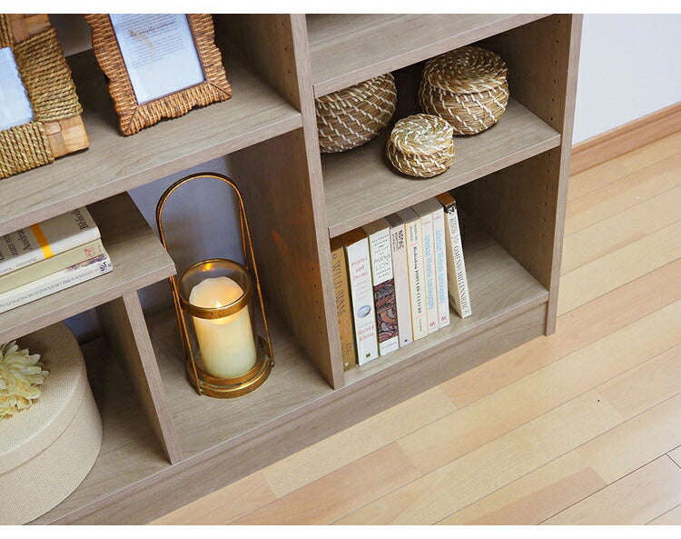 日本製 デザインシェルフ シェルラ 幅118.3 高さ85.1cm ワイドタイプ ツートン 書棚 本棚 シェルフ 収納ラック ディスプレイ収納 ディスプレイラック 木製 国産 シンプル 北欧 モダン おしゃれ(代引不可)