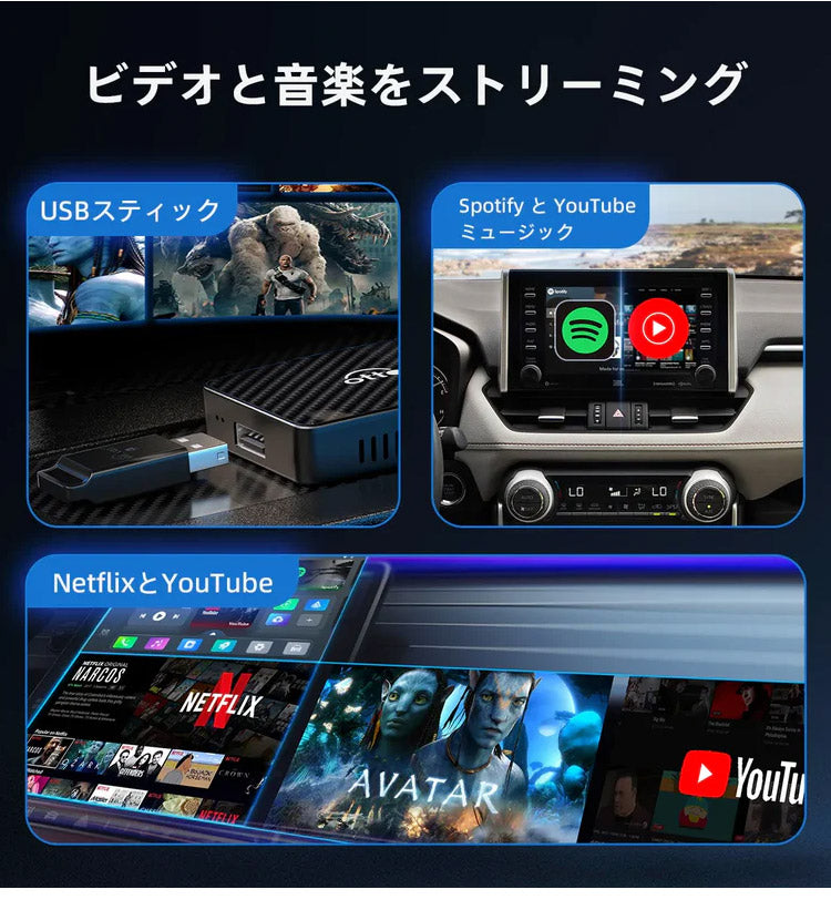 【正規代理店】Ottocast オットキャスト CA400-S Play2Video Pro ワイヤレス Car Play アダプター(代引不可)