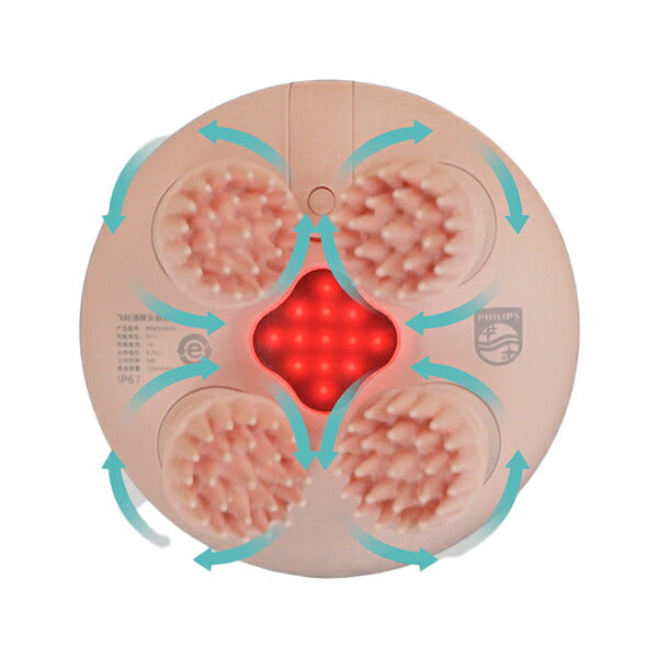 フィリップス PHILIPS ミニヘッドケアブラシ DG PPM1301DG ウェット ドライ マッサージ ポケットサイズ 頭皮マッサージ機 揉む+つまむ(代引不可)