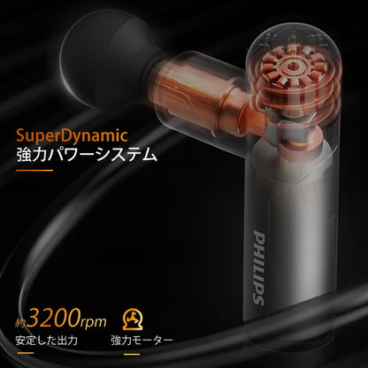 フィリップス PHILIPS メタル筋膜リリースガン DG PPM7308DG 軽量 メタルボディ 持ち運び ジム オフィス 小型(代引不可)