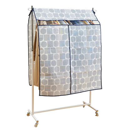 ハンガーラックカバー ハンガーラック カバー のみ 北欧柄 目隠し ホコリよけ 汚れ防止 不織布 衣類カバー 衣類収納 パイプハンガーカバー(代引不可)