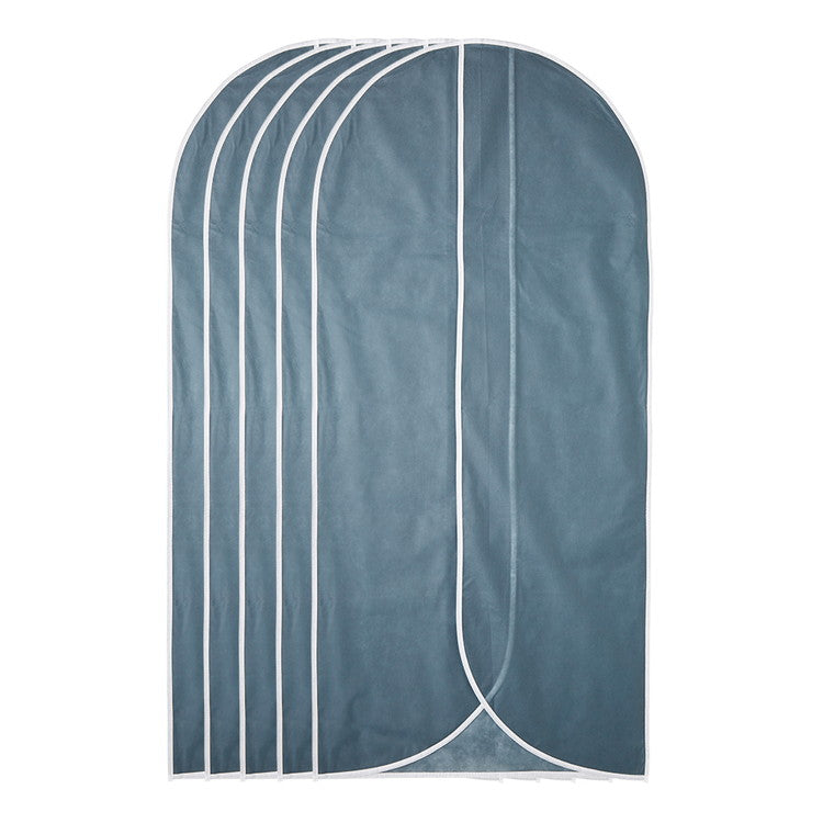 衣類カバー 洋服カバー 不織布 5枚組 ロング 通気性 ホコリよけ ハンガーカバー ハンガーラック 洋服掛け クローゼット コート ワンピース(代引不可)