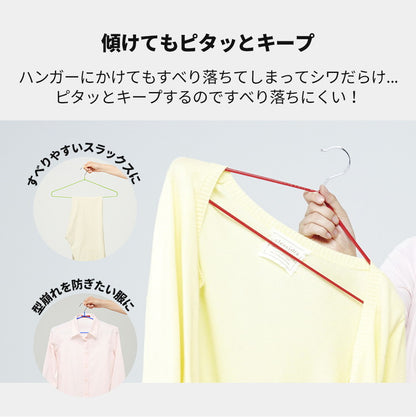 すべり落ちにくいハンガー 12本組 ハンガー すべりにくい 滑り止め 物干し 収納 コートハンガー 薄型 シンプル おしゃれ スーツ スリム12本セット 41cm 4色 衣類ハンガー コート収納(代引不可)