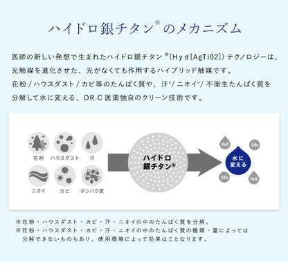 花粉を水に変える タオルシーツ 滴カラー+4 花粉 ホコリ ニオイ 細菌 ハイドロ銀チタン ウィルス 水に変える タオル