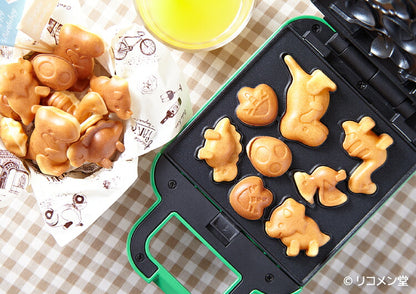 ベビーカステラメーカー 恐竜 着脱式 クックトイ サンドメーカー お菓子 カステラ ホームパーティー 子供 省スペース