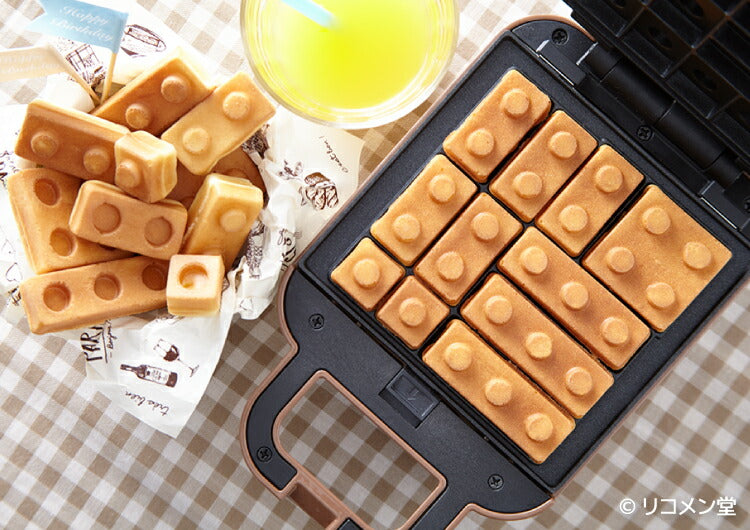 ベビーカステラメーカー 着脱式 ブロック 着脱式 クックトイ サンドメーカー お菓子 カステラ ホームパーティー 子供 省スペース