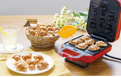 ホットサンドメーカー 動物園セット ベビーカステラメーカー 着脱式 プレート2種付きサンドメーカー 省スペース