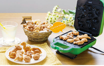 ホットサンドメーカー 恐竜セット ベビーカステラメーカー 着脱式 プレート2種付きサンドメーカー 省スペース