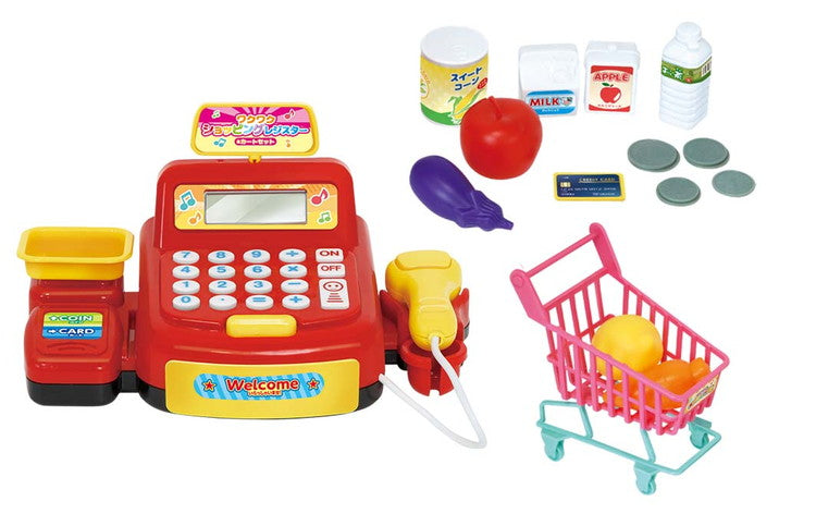 レジスター カートセット 本格的 電卓機能付き おもちゃ 玩具 レジ ショッピング プレゼント ギフト 小学生 お祝い おままごとセット お店屋さんごっこ