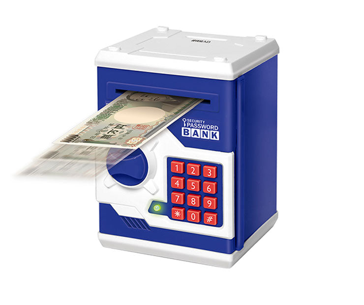 ATM おもちゃ 紙幣自動挿入 パスワードバンク 貯金箱 玩具 紙幣 お金