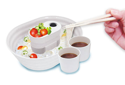 流しそうめん器 卓上 そうめん 乾電池式 薬味皿 蕎麦 蕎麦猪口セット 流れる そうめん