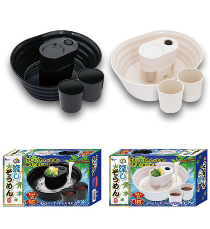 流しそうめん器 卓上 そうめん 乾電池式 薬味皿 蕎麦 蕎麦猪口セット 流れる そうめん