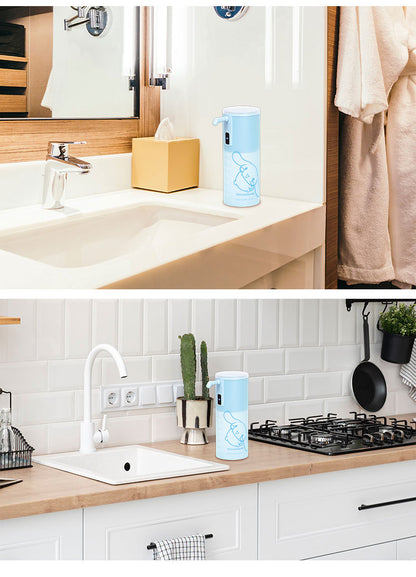 サンリオ オートソープディスペンサー 残量が分かる半透明 自動 ノータッチ 衛生的 泡 ハンドソープ 電池式 350ml ピーナッツ・クラブ SL05SR-001CN