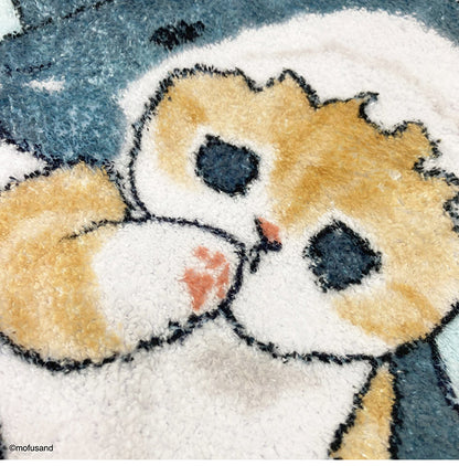 mofusand インテリアマット サメにゃん ダイカットマット 小さめサイズ 玄関マット キッチンマット チェアマット チェアパッド キャラクター かわいい 可愛い もふさんど モフサンド(代引不可)