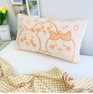 ちいかわ 抗菌防臭加工 のびのび枕カバー ちいかわ ハチワレ うさぎ 35×50 43×63 枕カバー パイル生地 タオル生地 筒形 伸縮 ストレッチ 子ども 柄 可愛い(代引不可)【メール便配送】