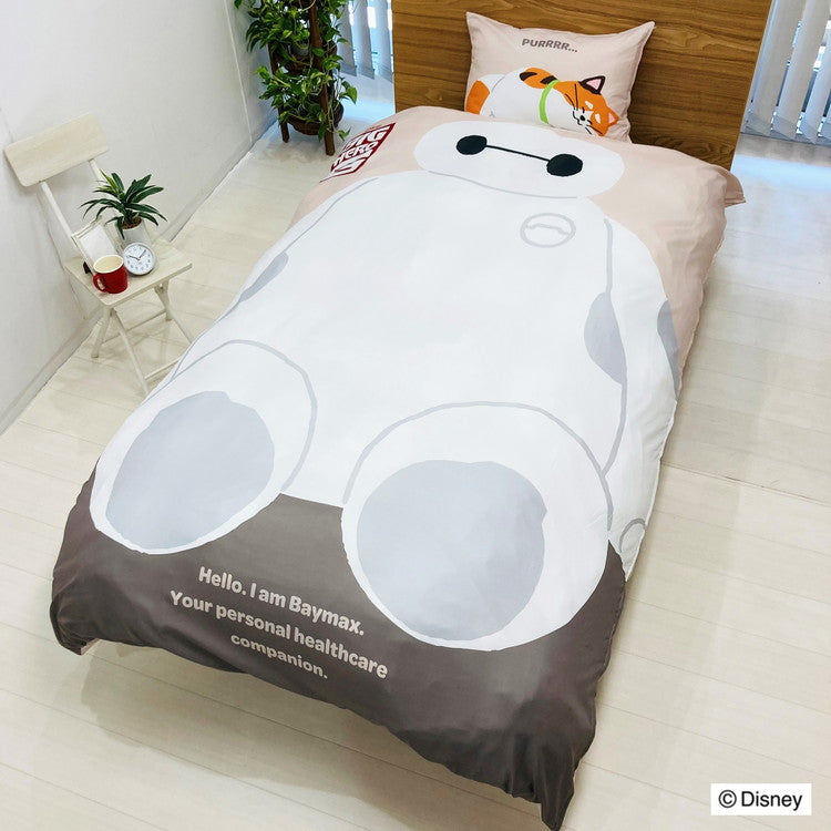 ディズニー 布団カバー2点セット シングルロングサイズ ベイマックス シングルサイズ 掛布団カバー1枚 枕カバー1枚 シングル ディズニー キャラクター 布団セット(代引不可)