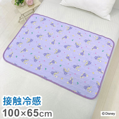 ちょこっと敷パッド ラプンツェル 敷きパッド 100×65cm 滑り止め加工 接触冷感シリーズ ディズニー かわいい おしゃれ プレゼント ギフト ごろ寝 お昼寝 マット(代引不可)